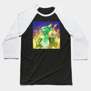 Green nymph at party fire Baseball T-Shirt